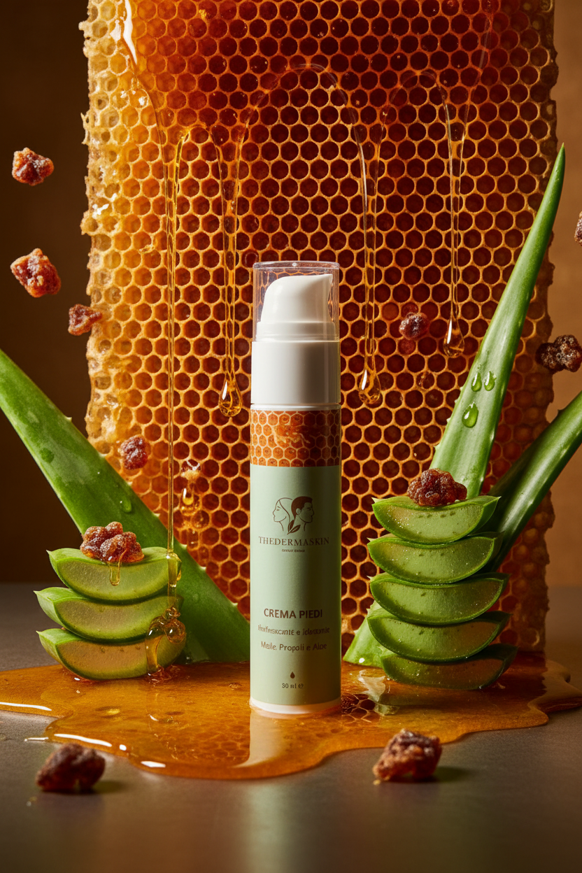Crema Piedi Thedermaskin – cura piedi con miele, propoli e aloe, made in Italy
