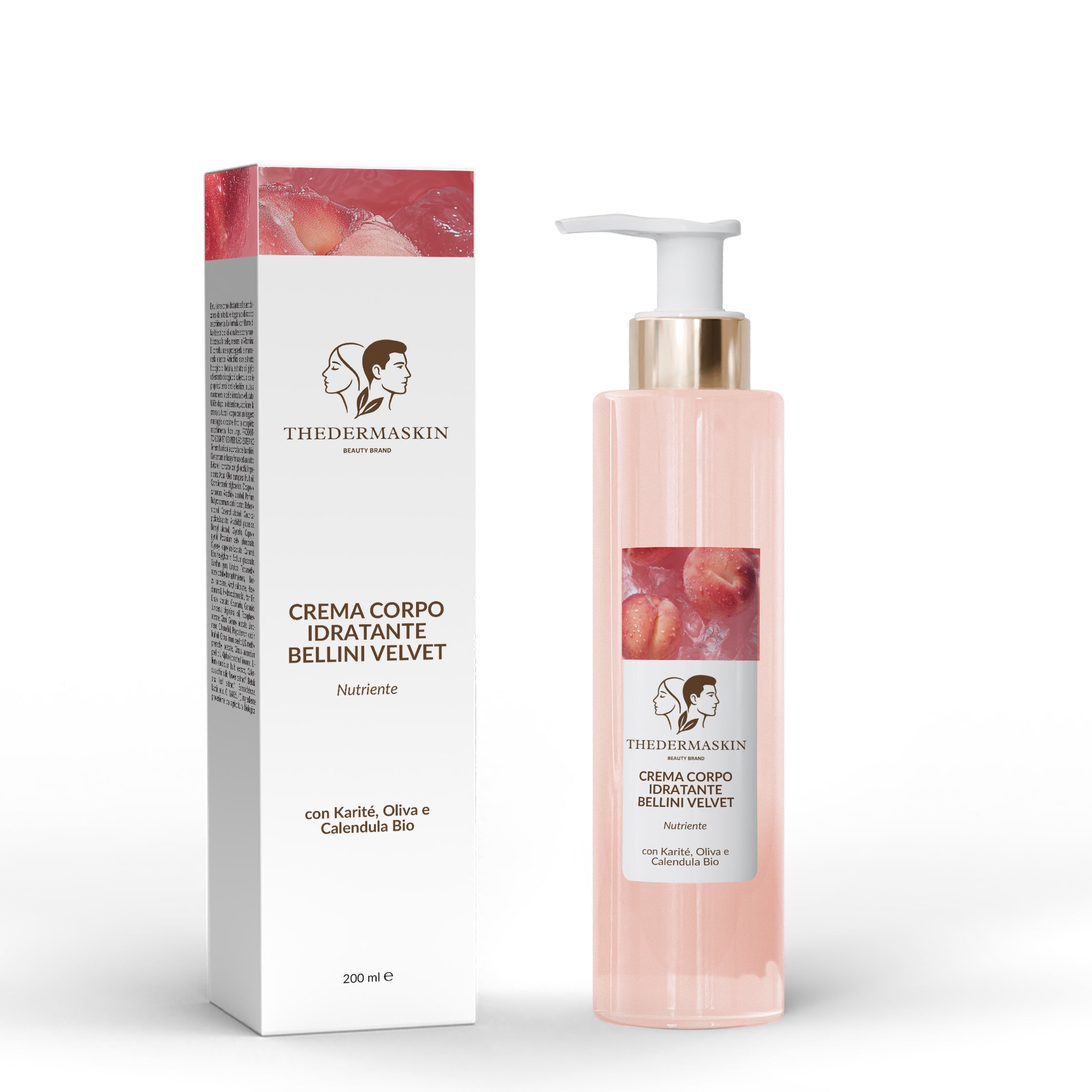 Crema Corpo Idratante Bellini Velvet – Nutriente con Karité, Oliva e Calendula Bio | 200 ml