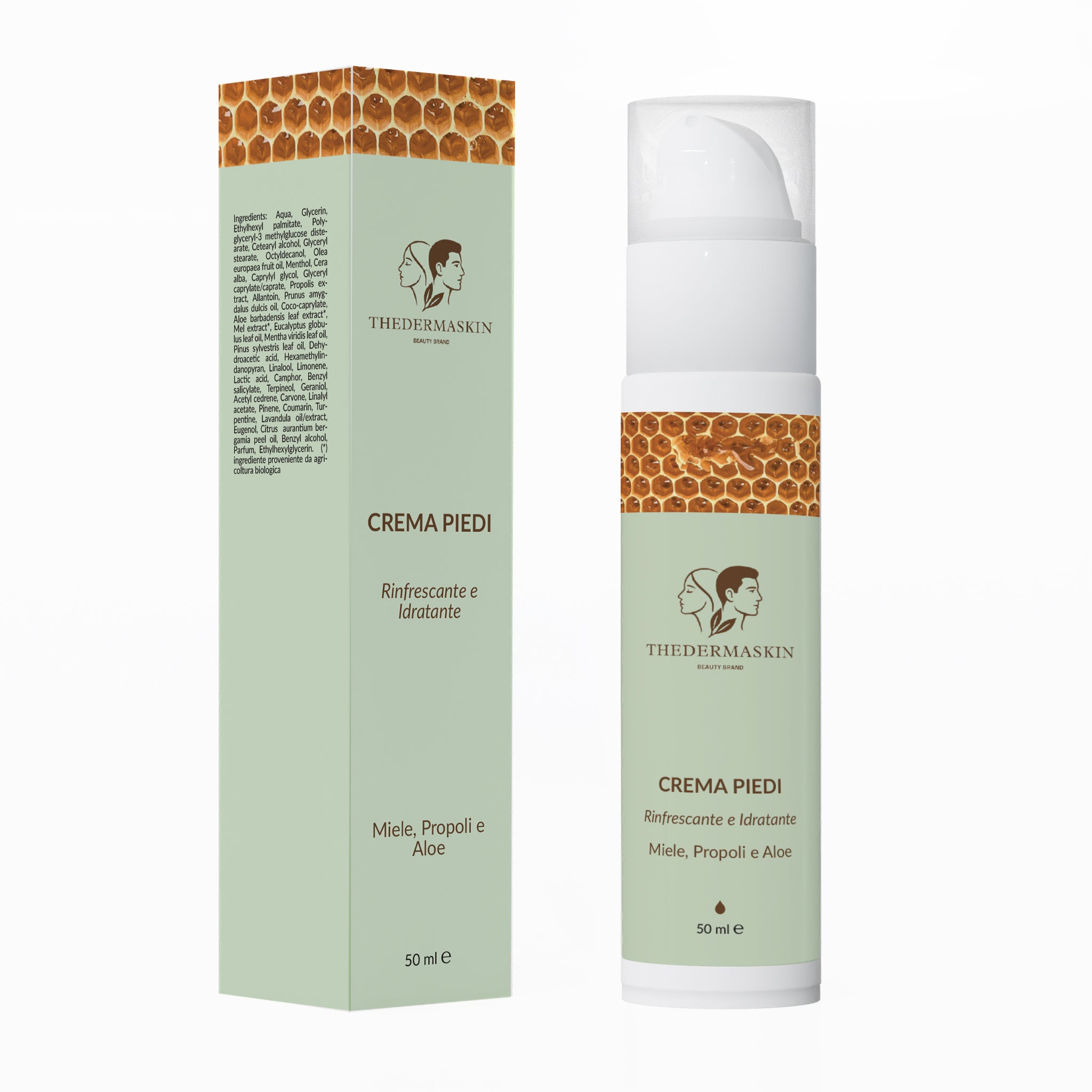 Crema Piedi Rinfrescante e Idratante – Miele, Propoli e Aloe | 50 ml