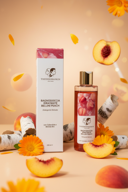 Bagnodoccia Bellini Peach Thedermaskin – detergente delicato con calendula e betulla bio
