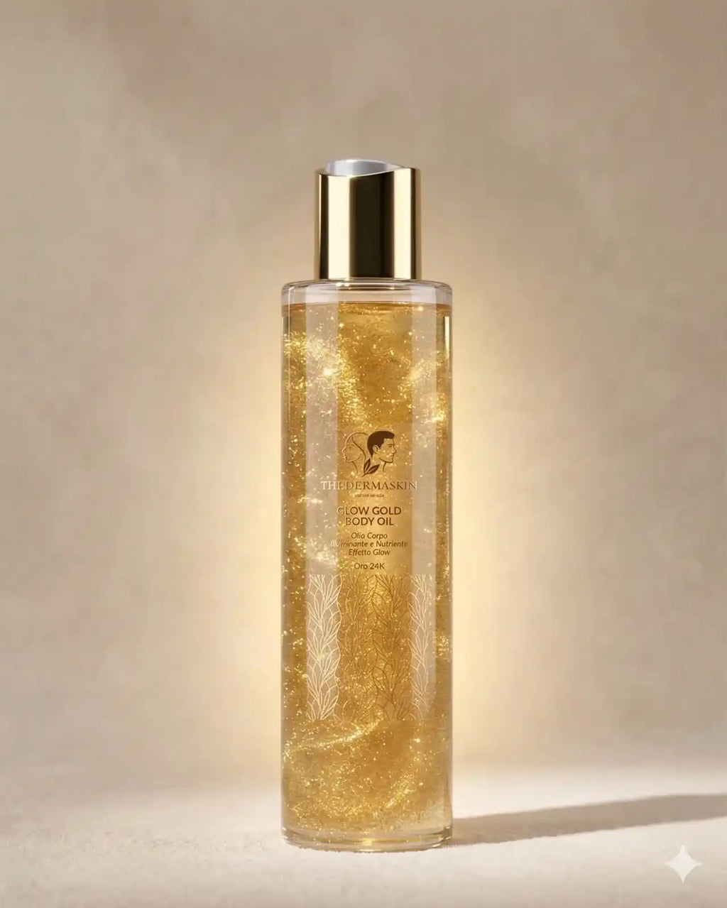 Glow Gold Body Oil – Olio Corpo Illuminante Effetto Glow Oro 24K Thedermaskin
