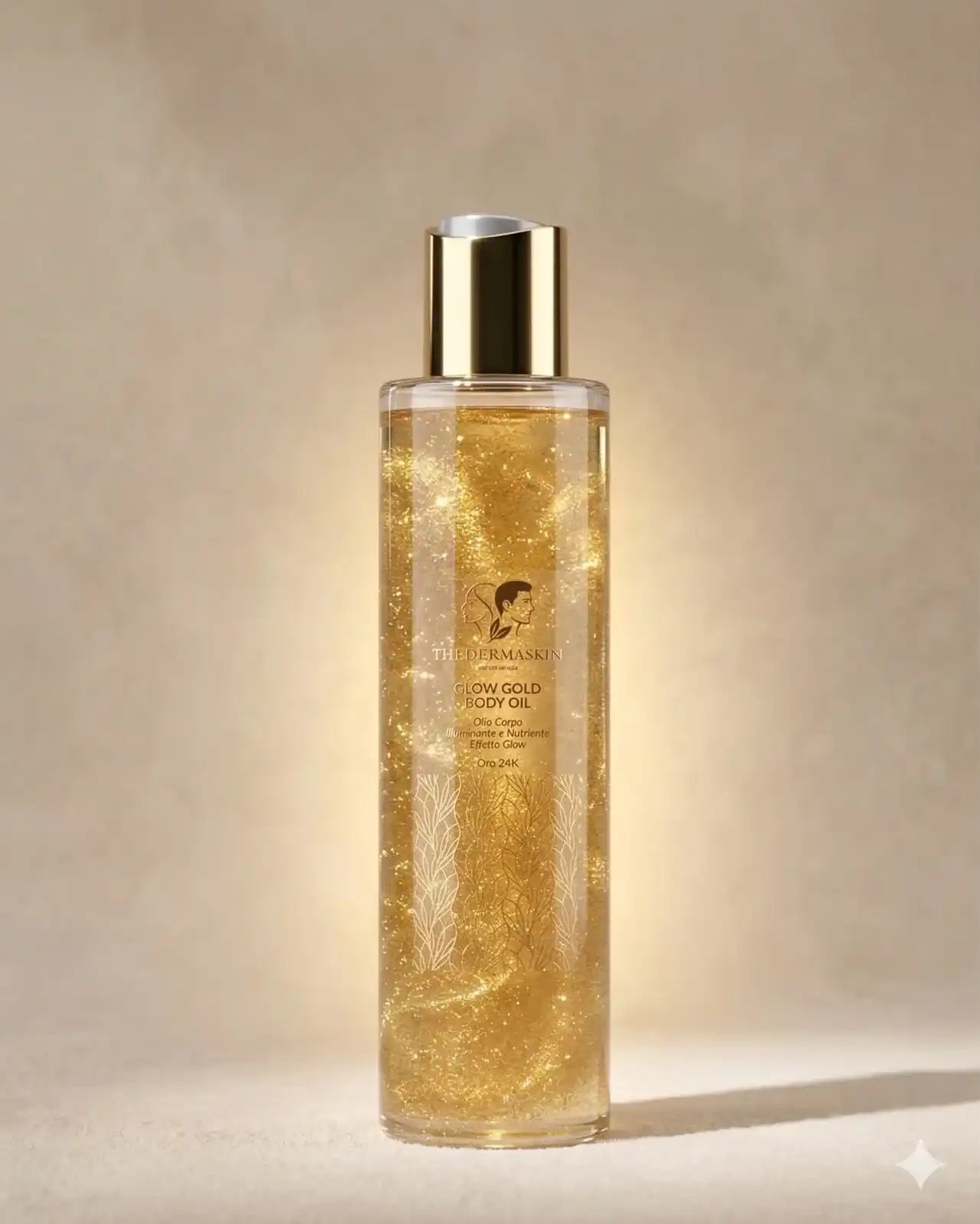 Glow Gold Body Oil – Olio Corpo Illuminante Effetto Glow Oro 24K Thedermaskin