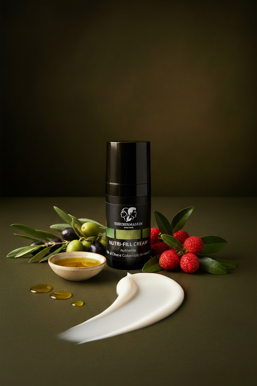Nutri-Fill Cream Thedermaskin – texture crema viso anti-age rimpolpante per pelli mature
