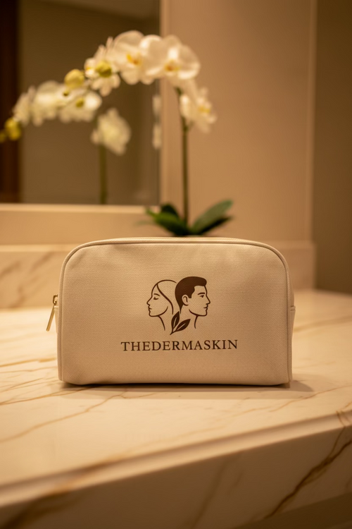 Beauty Case Lipari Avana Thedermaskin – beauty case da viaggio in tessuto avana
