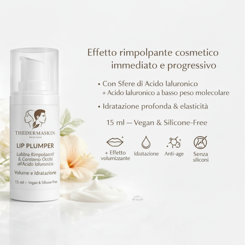 Lip Plumper Acido Ialuronico Thedermaskin labbra e contorno occhi 