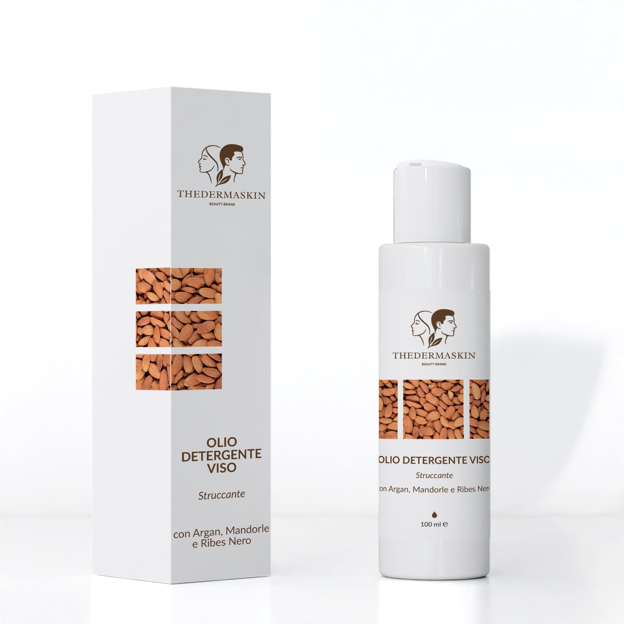 Olio Detergente Viso – Struccante con Argan, Mandorle e Ribes Nero | 100 ml